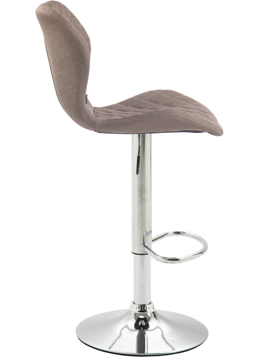 2 db bárszék szett parafa szövet króm, taupe