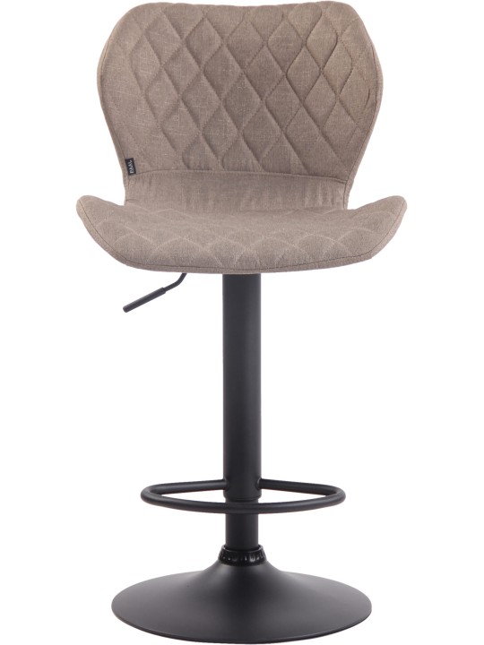 2 db parafa szövetből álló bárszék készlet, taupe