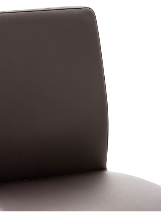 2 db bárszék szett, Cadiz műbőr rozsdamentes acél, barna