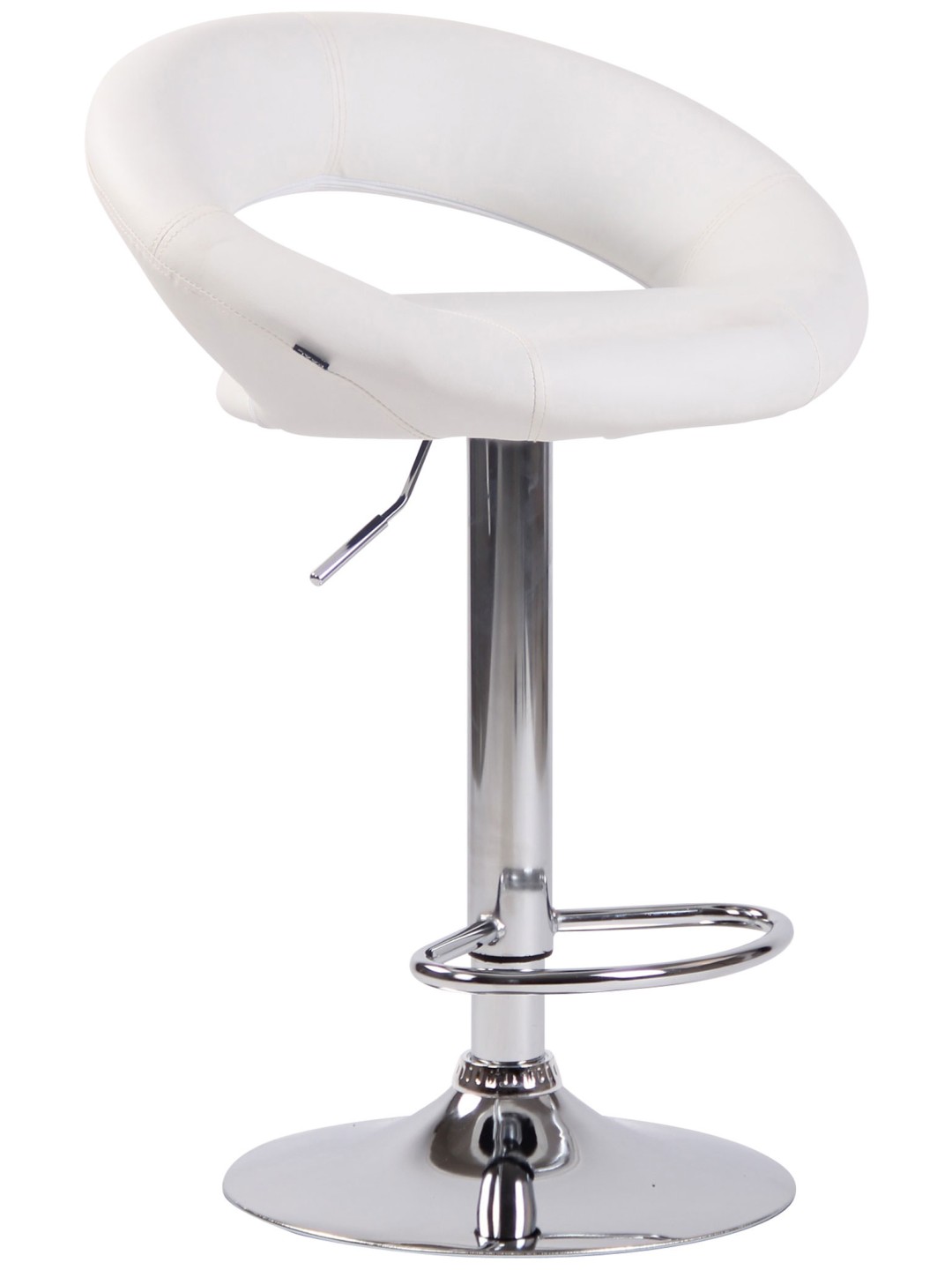 Bárszék Olinda műbőr króm, fehér