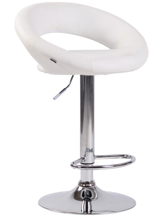 Bárszék Olinda műbőr króm, fehér