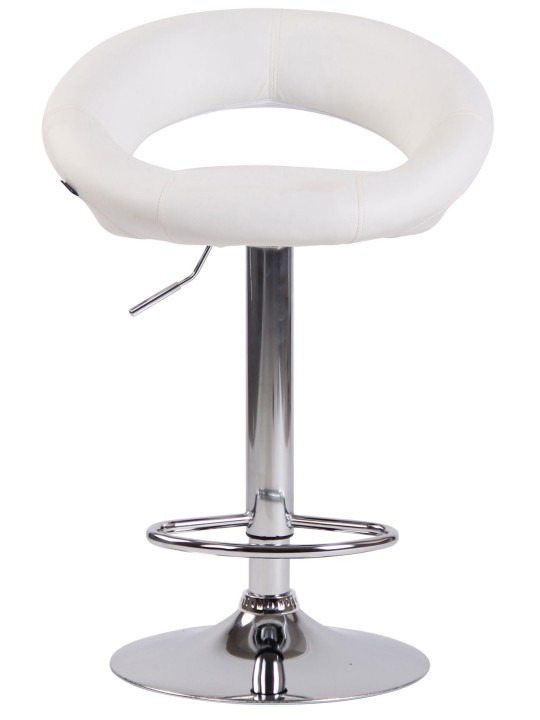 Bárszék Olinda műbőr króm, fehér