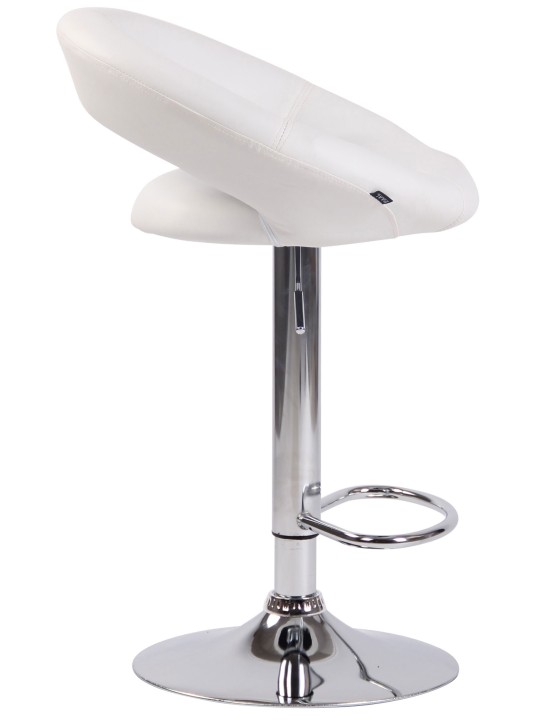 Bárszék Olinda műbőr króm, fehér