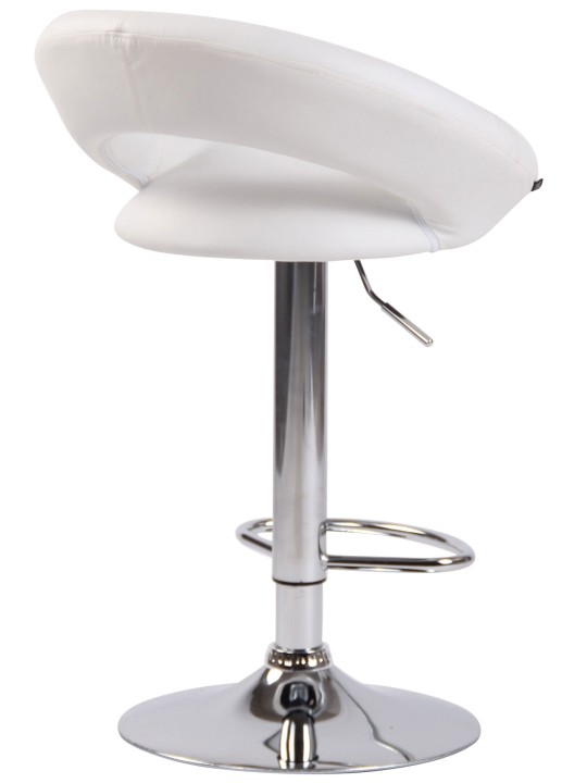 Bárszék Olinda műbőr króm, fehér
