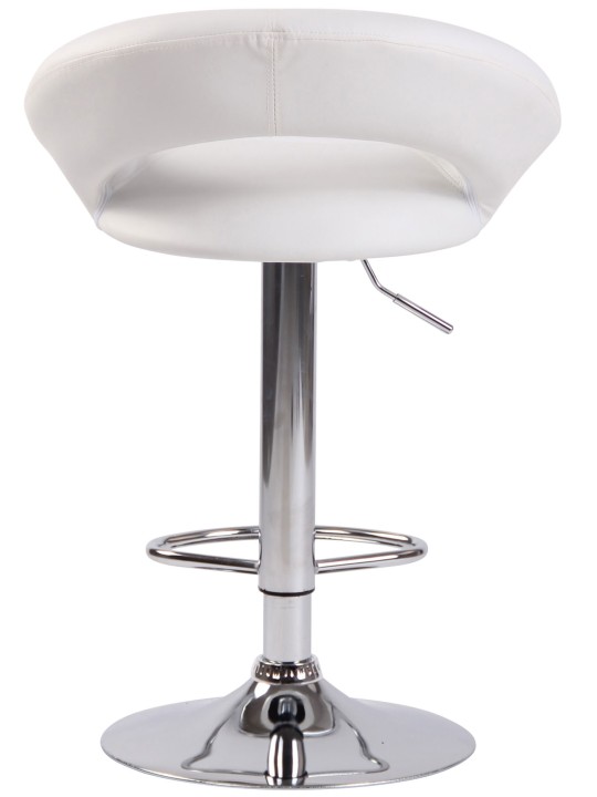 Bárszék Olinda műbőr króm, fehér