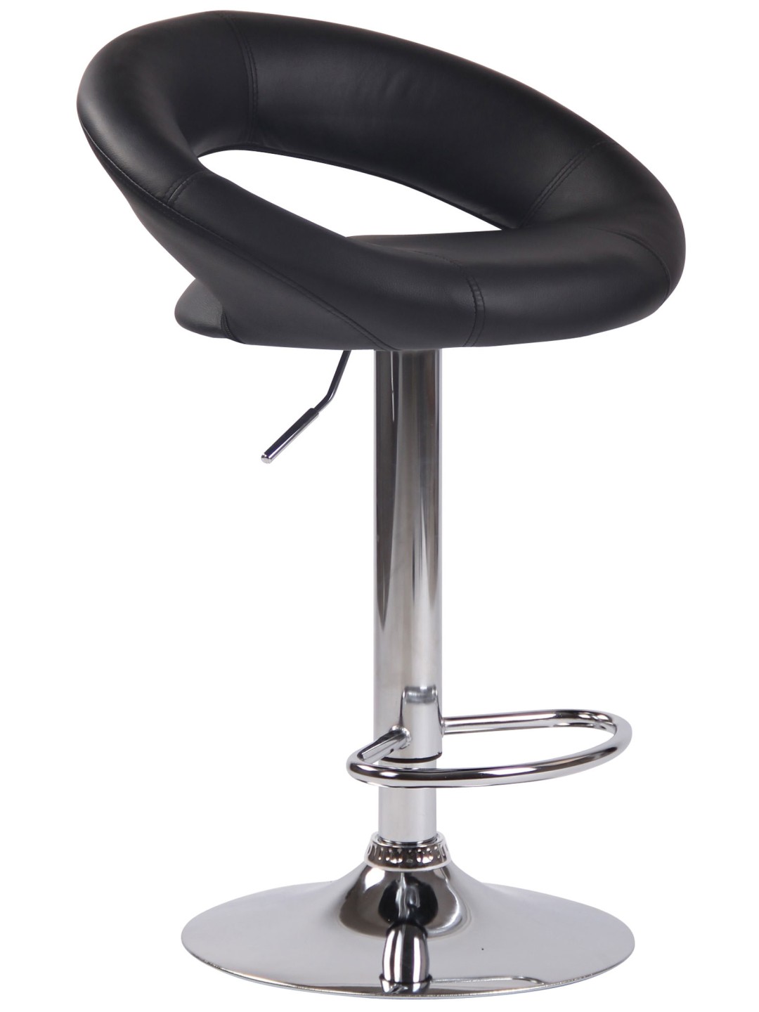 Bárszék Olinda műbőr króm, fekete