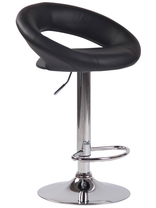 Bárszék Olinda műbőr króm, fekete