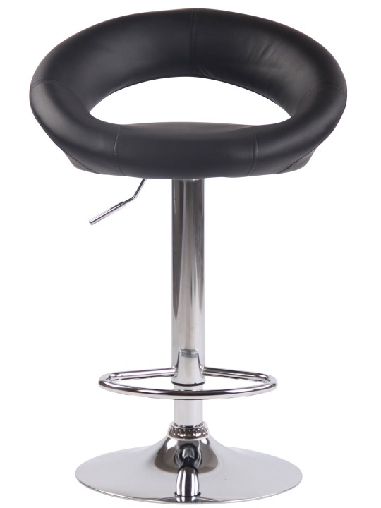 Bárszék Olinda műbőr króm, fekete