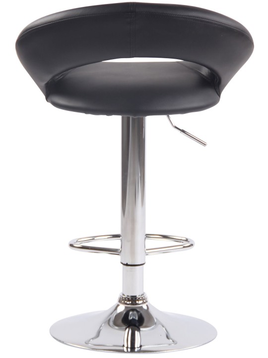 Bárszék Olinda műbőr króm, fekete