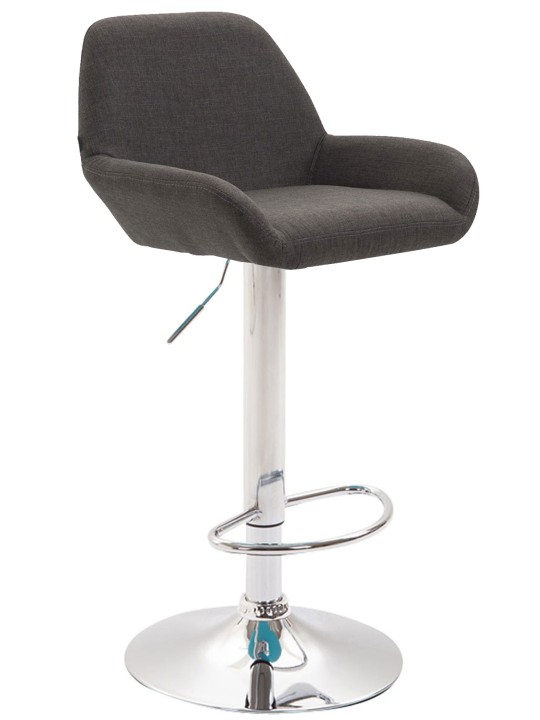 2 db bárszék készlet Braga szövet króm, sötétszürke