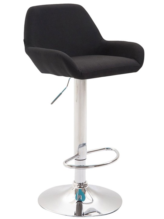 2 db bárszék készlet Braga szövet króm, fekete