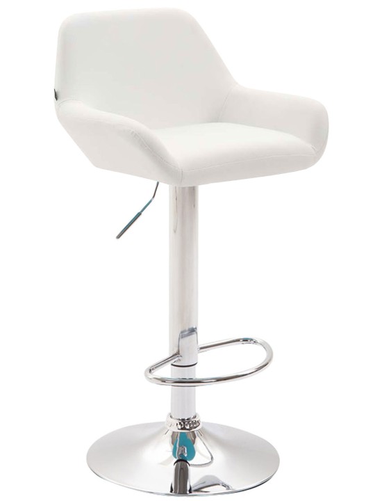 2 db bárszék Braga króm műbőr szett, fehér