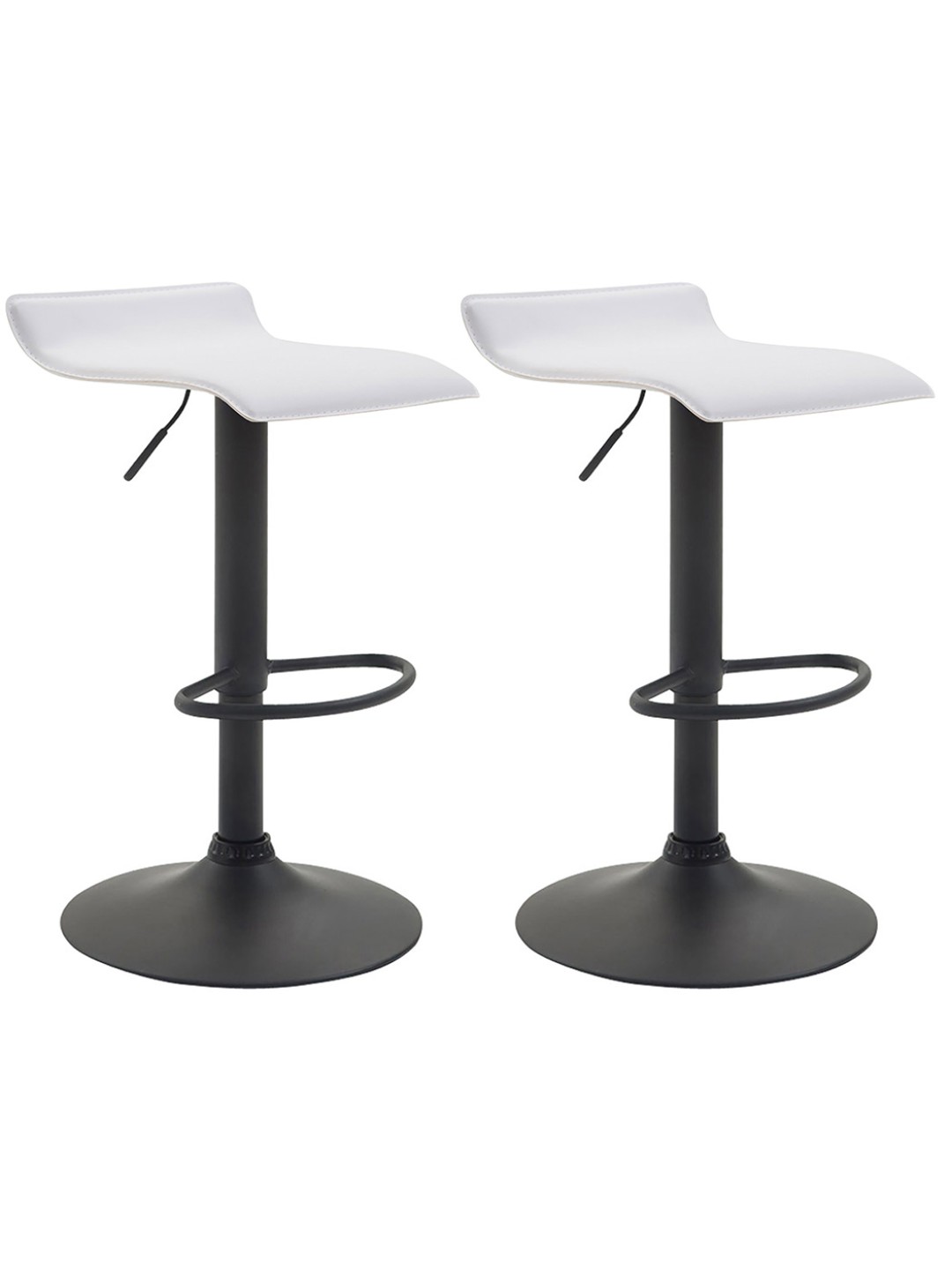 2 db bárszék szett Dyn V2 műbőr, fehér