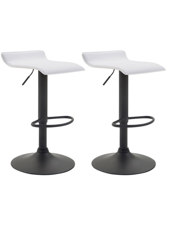 2 db bárszék szett Dyn V2 műbőr, fehér