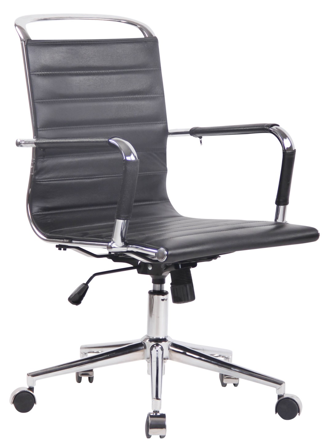 Barton irodai szék valódi bőr, fekete