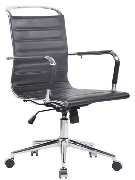 Barton irodai szék valódi bőr, fekete