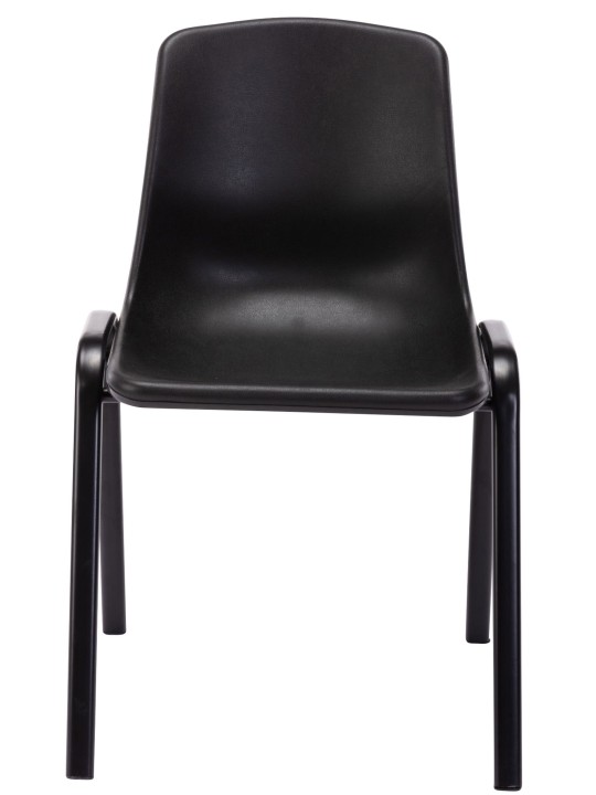 4 darab Nowra műanyag egymásra rakható szék készlet, fekete