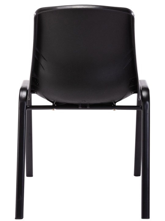 4 darab Nowra műanyag egymásra rakható szék készlet, fekete