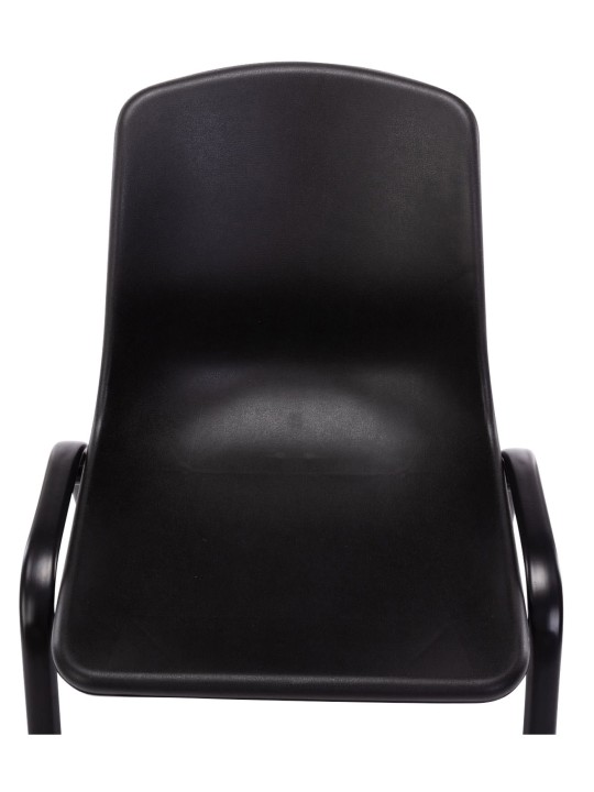 4 darab Nowra műanyag egymásra rakható szék készlet, fekete