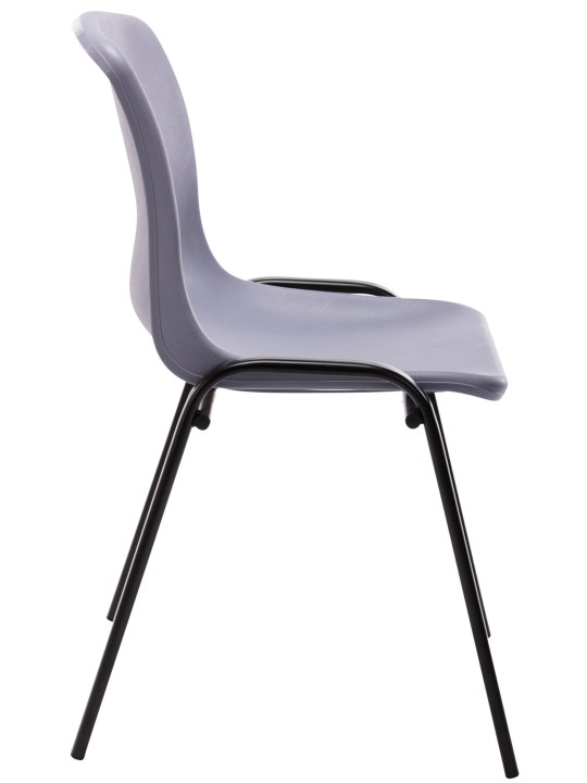 4 darab Nowra műanyag egymásra rakható szék készlet, szürke