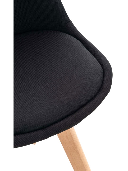 4 székből álló Linares szövet készlet, fekete