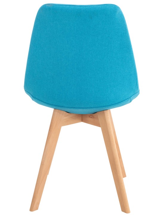 4 székből álló Linares szövet készlet, türkiz