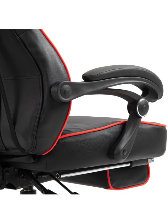 Tilos műbőr irodai szék, fekete/piros