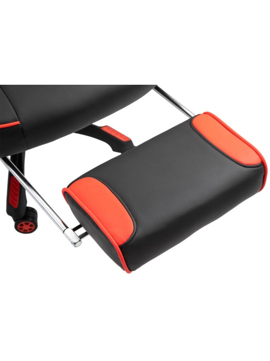 Tilos műbőr irodai szék, fekete/piros