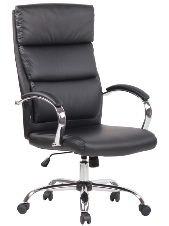 Bradford műbőr irodai szék, fekete