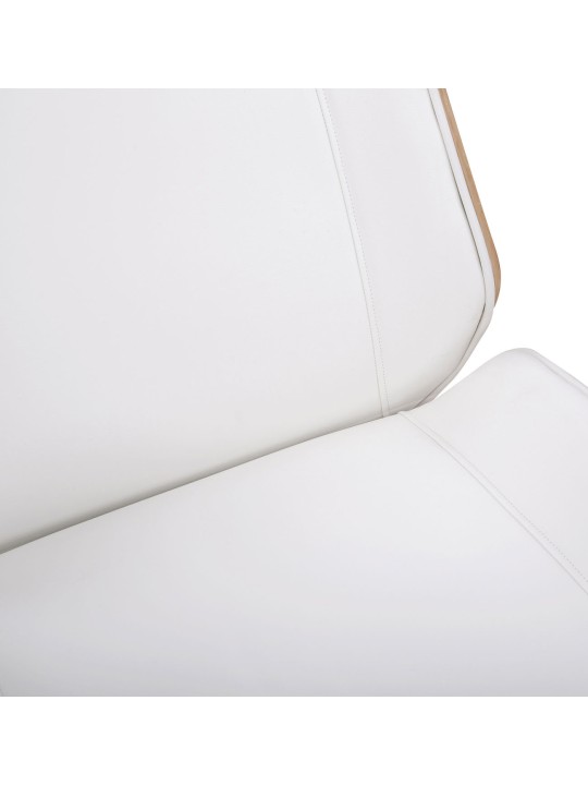 Irodai szék Varel műbőr, natúr/fehér