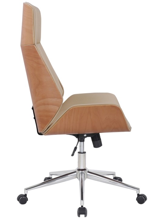 Irodai szék Varel műbőr, natúr/krém