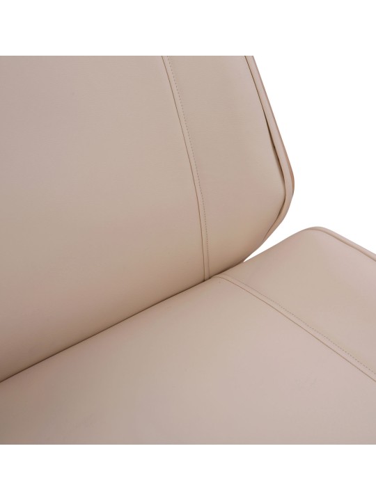 Irodai szék Varel műbőr, natúr/krém