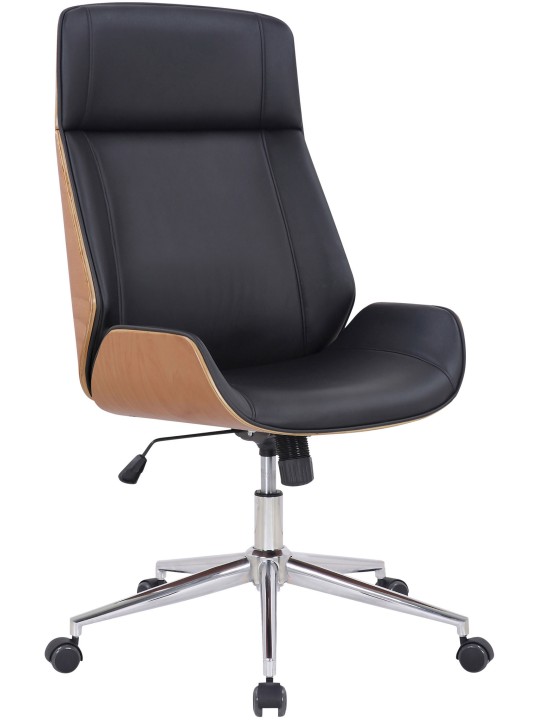 Irodai szék Varel műbőr, natúr/fekete