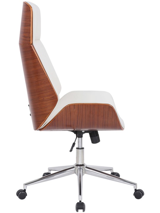 Irodai szék Varel műbőr, dió/fehér