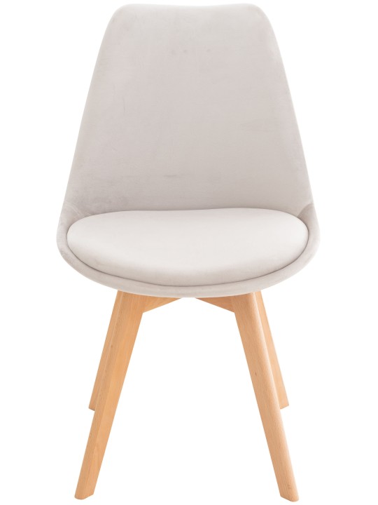 Linares bársony szék, világosszürke