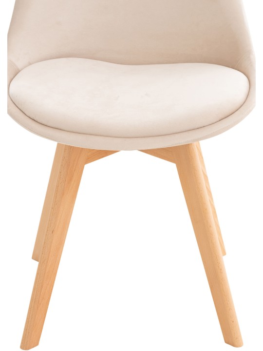 Szett 4 szék Linares bársony, bézs