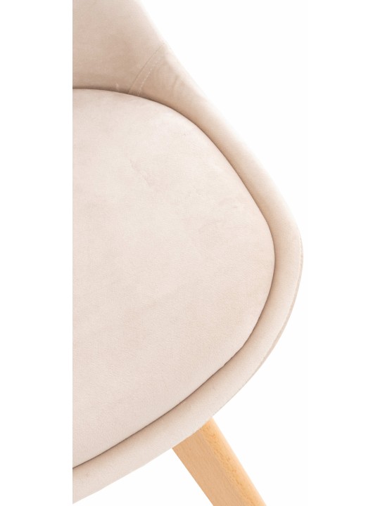 Szett 4 szék Linares bársony, bézs