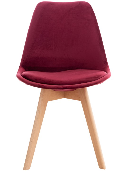 Szett 4 szék Linares bársony, bordó