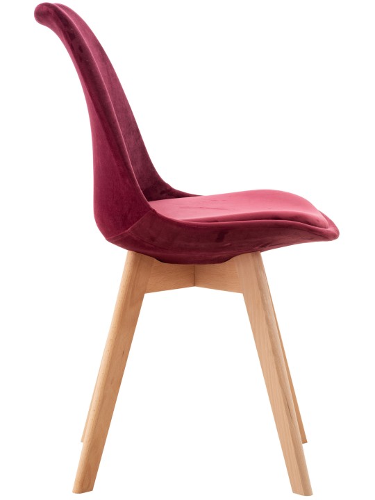 Szett 4 szék Linares bársony, bordó