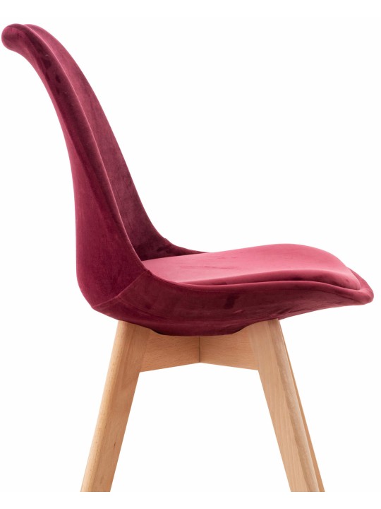 Szett 4 szék Linares bársony, bordó