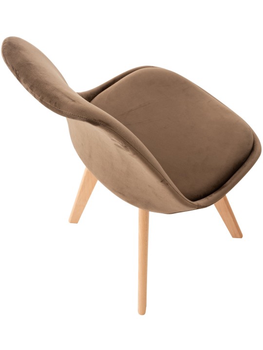 Szett 4 szék Linares bársony, sötétbarna