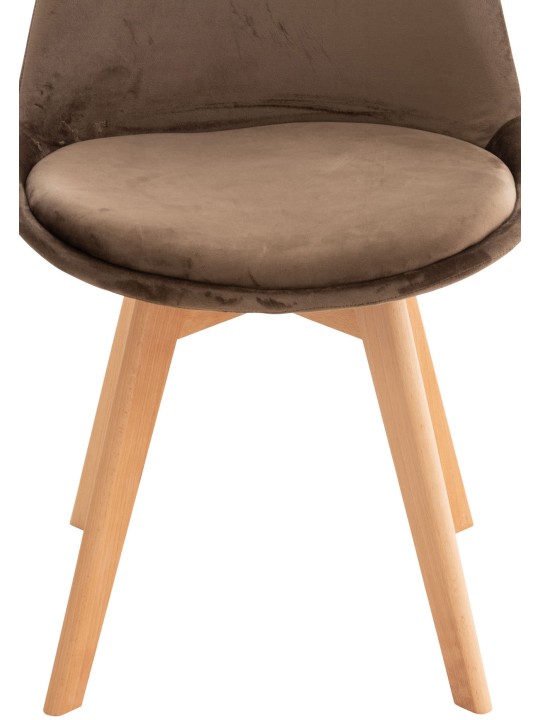 Szett 4 szék Linares bársony, sötétbarna