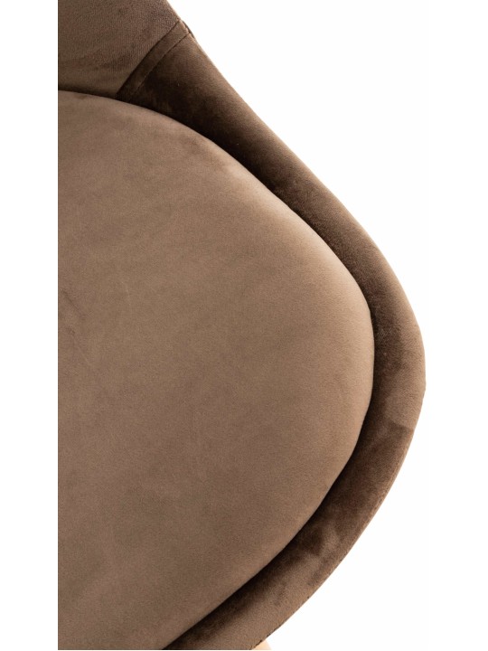 Szett 4 szék Linares bársony, sötétbarna