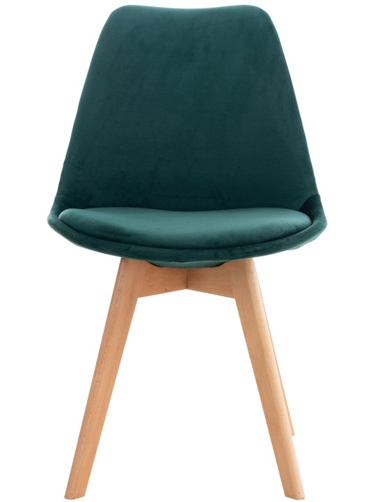 Szett 4 szék Linares bársony, zöld