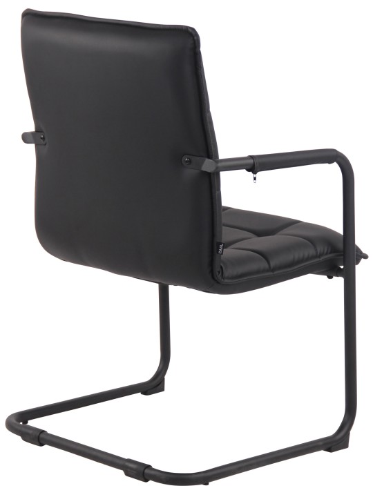 Látogatószék Gandia műbőr, fekete