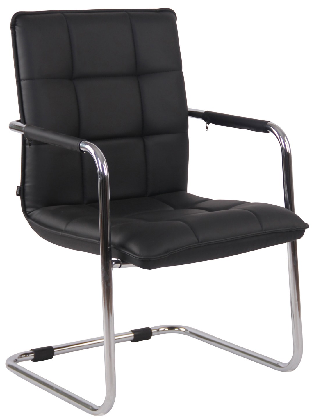 Látogatószék Gandia műbőr króm, fekete