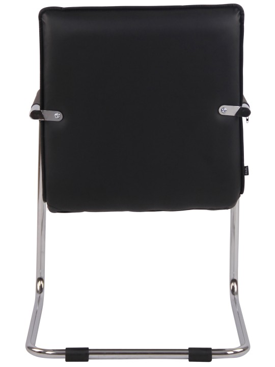 Látogatószék Gandia műbőr króm, fekete