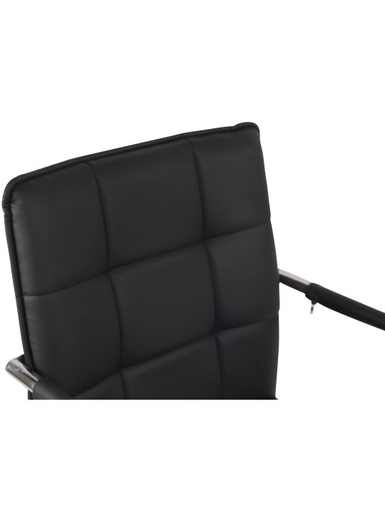 Látogatószék Gandia műbőr króm, fekete