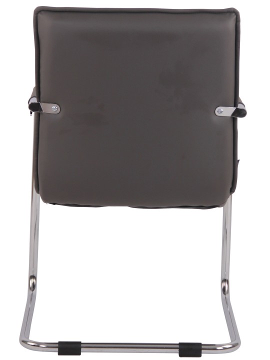 Látogatószék Gandia műbőr króm, szürke