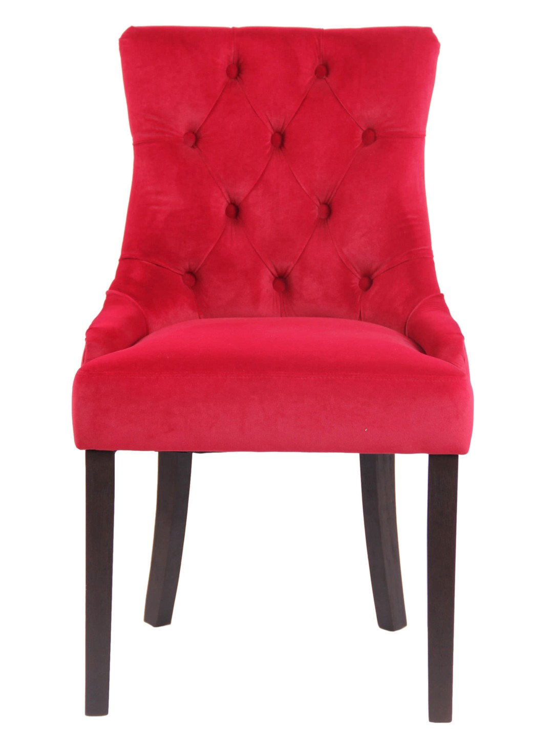 4 db antik Aberdeen bársony étkezőszékből álló készlet, piros